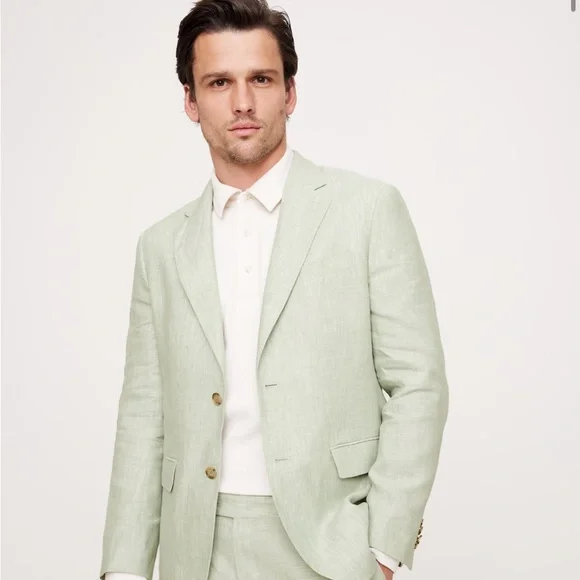 Banana Republic Green linen blazer - NWT
